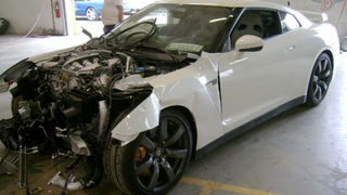 Godzilla Smash! Another Totaled Nissan GT-R